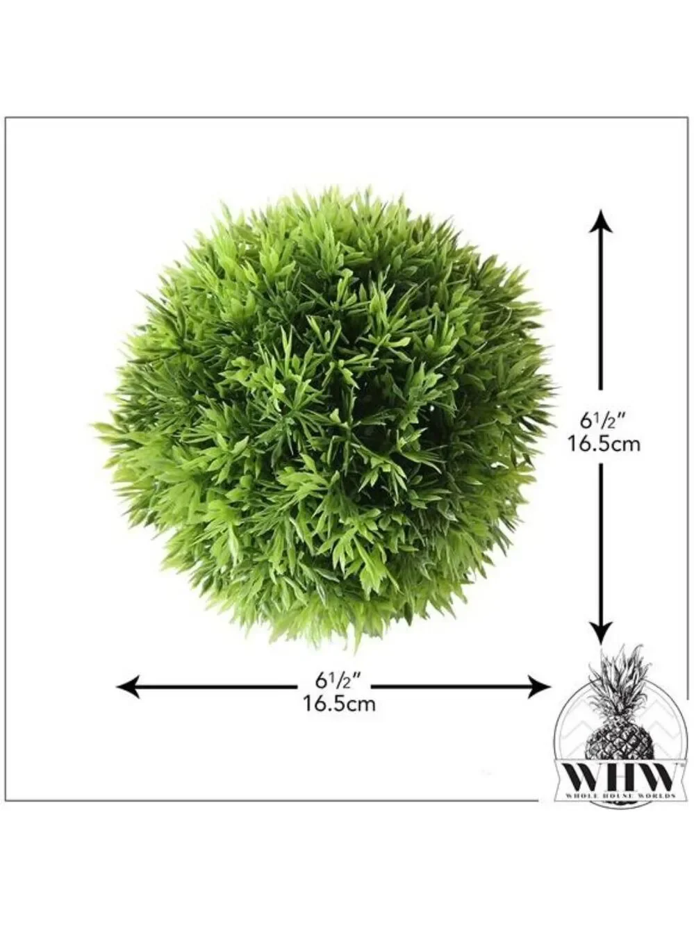 Artificial Grass Ball 6 inch Faux Green Topiary Globe Decorative Plant Home Deco